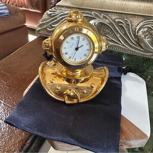 Gold Nautical-Themed Clock